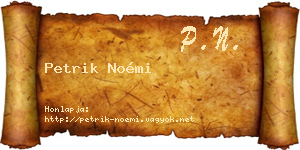Petrik Noémi névjegykártya